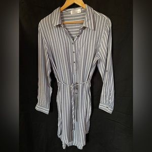 Striped button dress